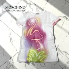 MOSCHINO Tシャツ【42】フラミンゴ　プリント　半袖Y2K D324のサムネイル