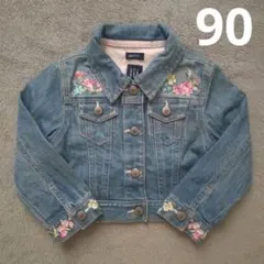 Babygap デニムジャケット 90cm 花柄刺繍　春　女の子