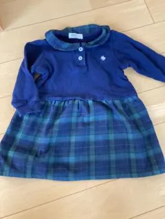 POLO Baby ネイビー チェック ワンピース