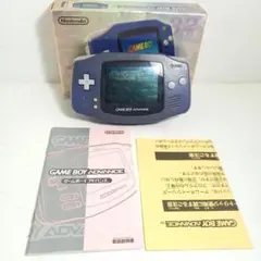 ★動作確認済★　任天堂　ゲームボーイアドバンス　本体　箱、説つき　ヴァイオレット
