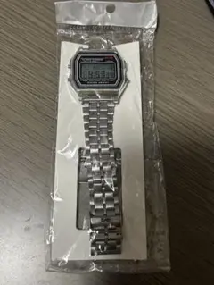 デジタル腕時計 ステンレスシルバー チープカシオ風