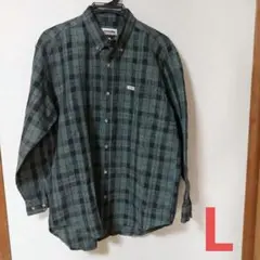renoma UNIFORM PRESTIGE長袖シャツ チェック柄 黒系 L