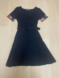 ブルーレーベル　ワンピース　チェック柄　ブラック