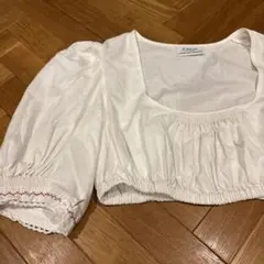 vintage 半袖 ブラウス ホワイト（フミカウチダ）のサムネイル