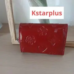 Kstarplus レッド キーケース&カードケース