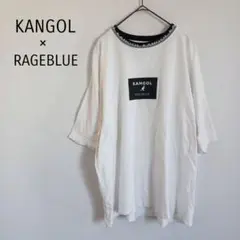 カンゴール×レイジブルー 別注襟ジャガードTシャツ ボックスロゴ オーバーサイズ