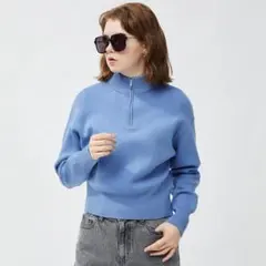 GU ハーフジップセーター(長袖)