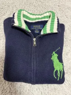 Polo Ralph Lauren ネイビージップアップ ニット ビッグポニー