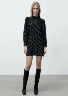 【期間限定値下げ】ZARA ドット柄ショート丈ワンピース