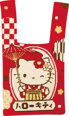ハローキティ ジャガード織 ニット ミニトートバッグ 日本限定