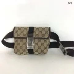 美品 グッチ ボディバッグ ウエストバッグ GGキャンバス - メルカリ
