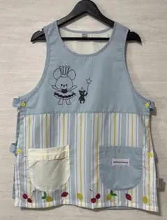 ★I415★新品　くまのがっこう エプロン アイボリー／ブルー M～L L