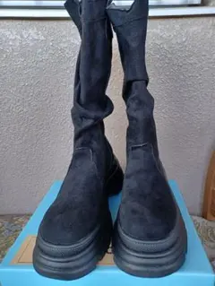 ★まりあ様購入専用★ ✨新品未使用✨moha ブラック スエード ロングブーツ