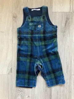 familiar チェック柄オーバーオール 70
