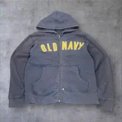 00s 90s OLD NAVY" ジップパーカー　y2k ネイビー　短丈のサムネイル