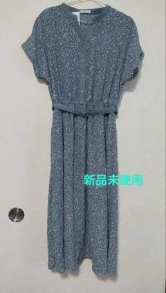 【新品未使用タグ付き】Honeys　GLACIER 小花柄ワンピース　ブルーM