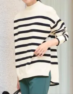 anyfam　美品　 ウィンターマリン　ボーダー　ニット