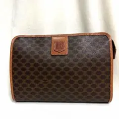 美品】CELINE セリーヌ マカダム クラッチバッグ ポーチ トリオンフ