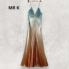 MR K グラデーションプリーツロングドレス 12 L相当 光沢 サテン 華やかのサムネイル