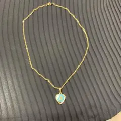 シルバー925】ハート型 ターコイズカラー チャーム トップ 刻印あり