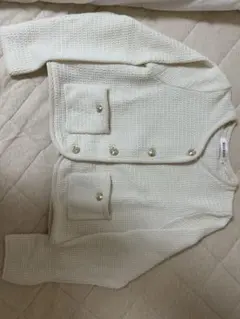 MISCH MASCH 金釦ブレードニットジャケット　ホワイト