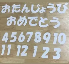 お誕生日おめでとう　壁面　文字　数字
