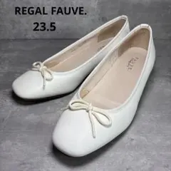【極美品】REGAL fauve コンフォート パンプス　リボン　本革　23.5のサムネイル