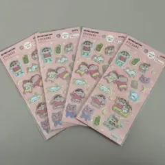 【匿名配送】クレヨンしんちゃん　ステッカー　 ふわふわ加工　4枚セット