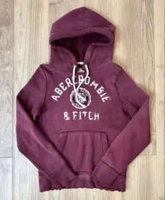 Abercrombie & Fitch フード付きパーカー ワインレッド