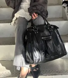 アンティークフェイクレザートート　ジーナシス