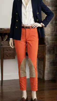【送料込】Ralph Lauren オレンジ スキニーパンツ