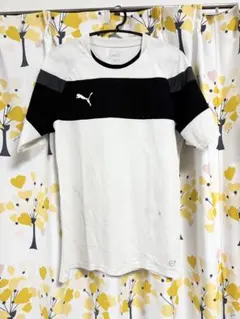Puma プーマ サッカーシャツ 半袖　白　黒　ホワイト　ブラック　メッシュ素材