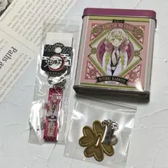 鬼滅の刃 甘露寺蜜璃 鐔チャーム スティックアクリルキーホルダー キャンディ缶