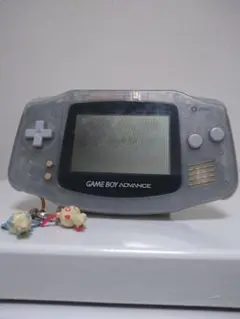 【ジャンク品】ゲームボーイアドバンス 本体 ミルキーブルー ポケモンストラップ付