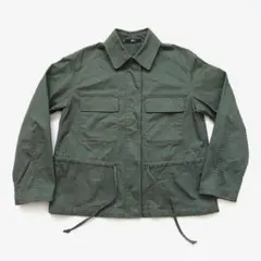 UNIQLO:C コットンブレンド ドローストリングジャケット オリーブ　S