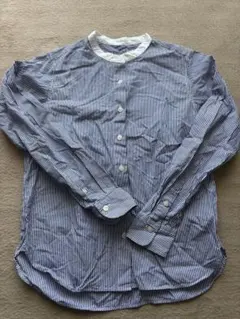 無印良品　ストライプ長袖シャツ　XS