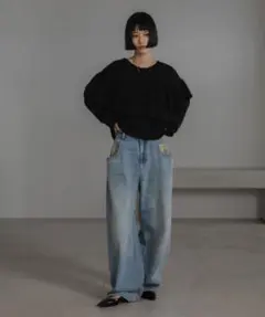 フリルニットプルオーバーLS