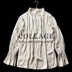 COLLAGE GALLARDAGALANTE プリーツブラウス ベージュ F