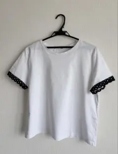 ZARAザラ半袖Tシャツ　袖レースLサイズのサムネイル