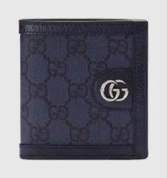 Gucci GGパターン 二つ折り財布 ネイビーのサムネイル
