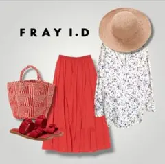 《日本製》FRAY I.D＊ぼかし花柄ワッシャーVネックシャツ 羽織りのサムネイル