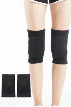 M 무릎 보호대 남성용 및 여성용 무릎 보호대 블랙 요가 배구 코스프레 야드 워크