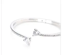 ☆お値下げ☆Swarovski ハートホワイトバングル