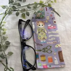 ☆ハンドメイド☆ ユキエモンドレスメーカーブルー扇子ケース☆箸入れ