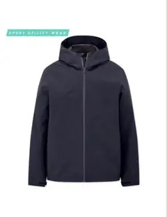 【UNIQLO】ユニクロ ブロックテックパーカー ネイビー 紺 S