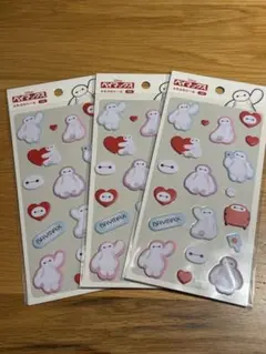 セリア　ベイマックス　ぷっくりシール　3枚