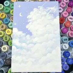 空イラスト アクリル画