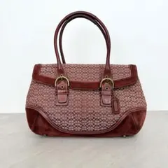 Vintage Coach Red Signature Handbag