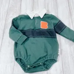 ☆美品 ベビー 長袖 ロンパース グリーン