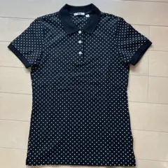 ユニクロ　ドット柄半袖ポロシャツ　レディース　S